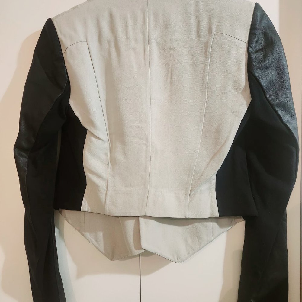 Theory Cohen Pax Mixed Media Color Block Cropped … - image 4